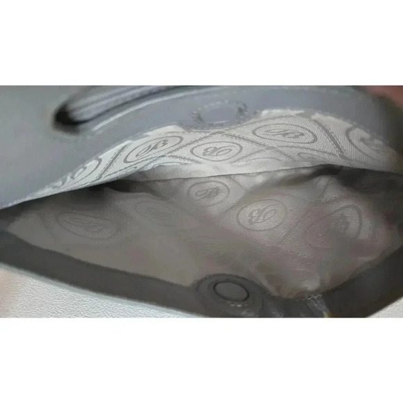 Brighton Sharona Dove Gray Handled Satchel Crossbody Purse Croc Embossed - Picture 10 of 16